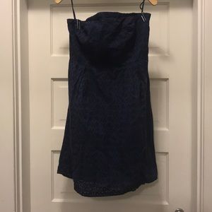 Strapless Navy Sundress